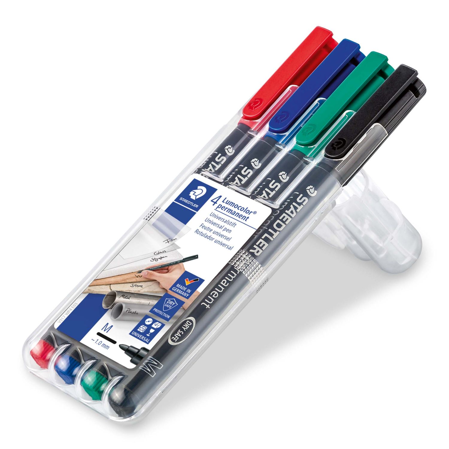 Feinschreiber Universalstift Lumocolor® - permanent, M, 4 Farben