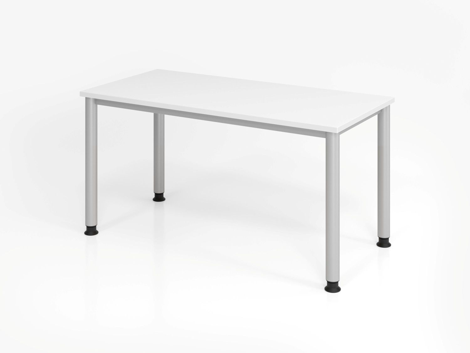 Schreibtisch Mini Office H-Serie weiß/silber