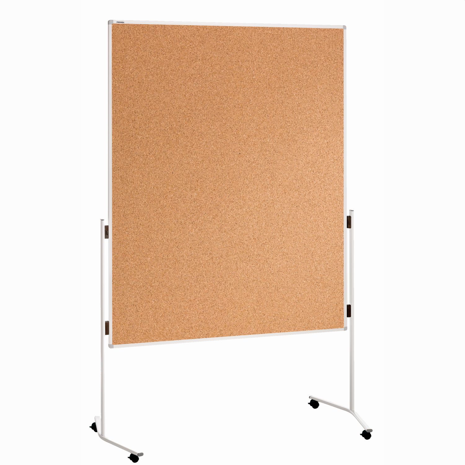 Moderationstafel ECO - 120 x 150 cm, braun/Kork, mit Rollen Moderationstafel ECO - 120 x 150 cm, braun/Kork, mit Rollen