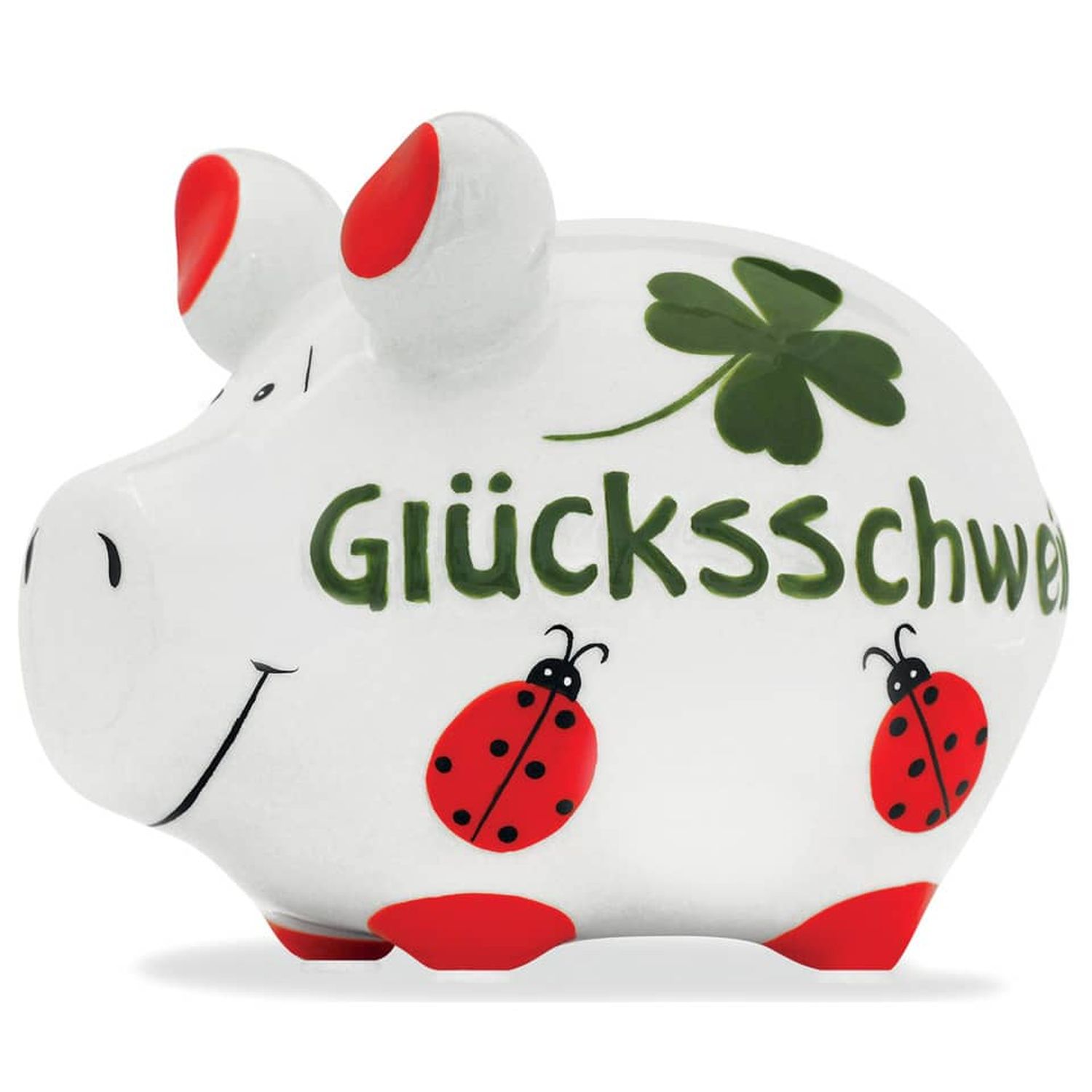 Spardose Schwein "Glücksschwein" - Keramik, klein