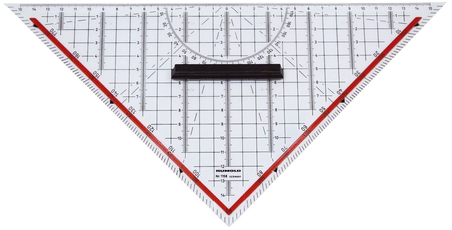 Technisches Zeichendreieck mit Griff, 325 mm Technisches Zeichendreieck mit Griff, 325 mm