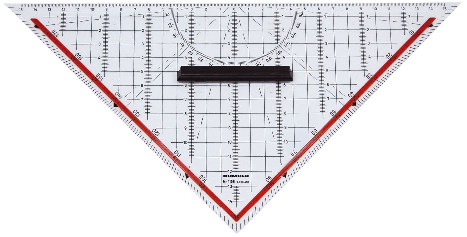 Technisches Zeichendreieck mit Griff, 325 mm