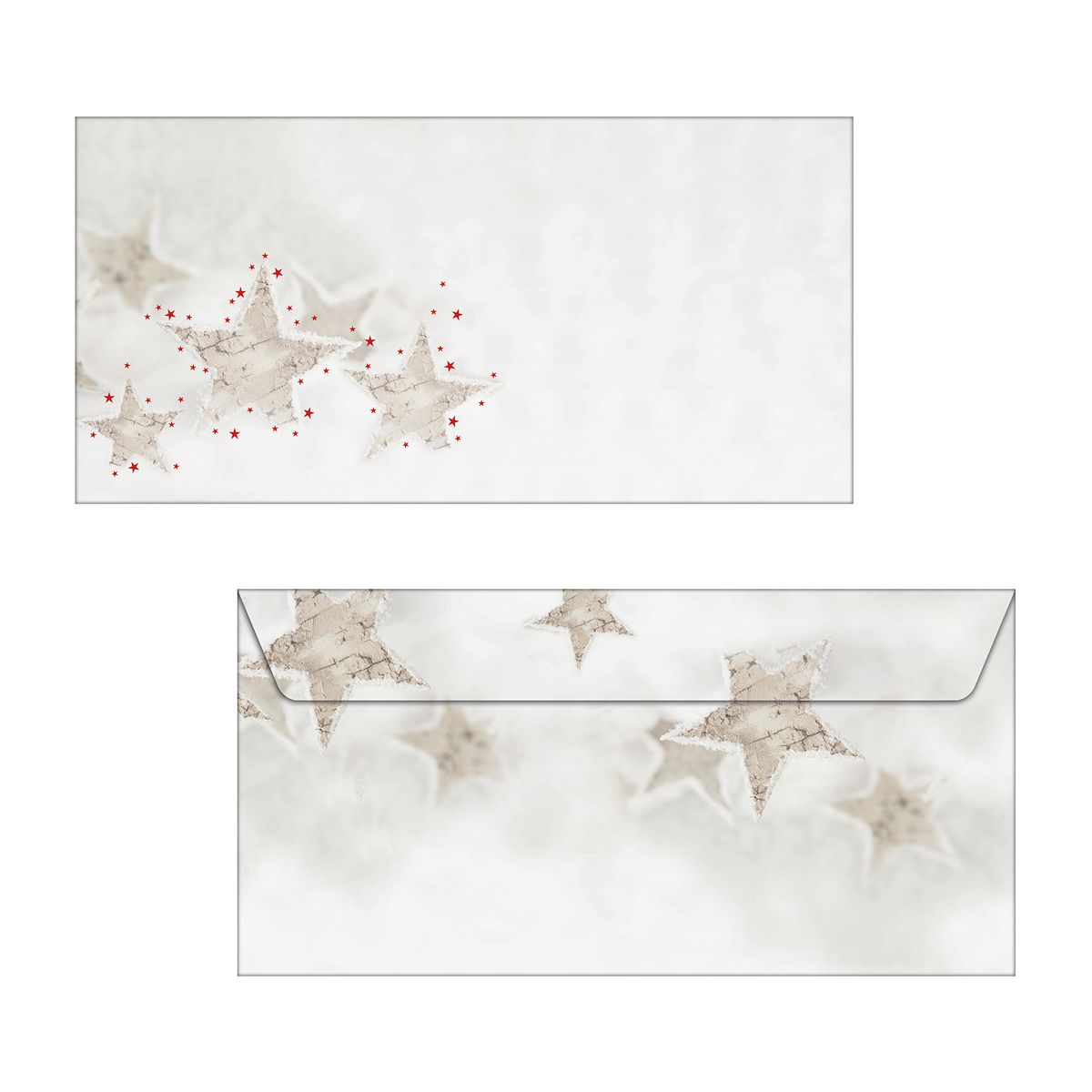 Briefumschläge Weihnachten Sigel DU250 "Chirstmas Timber", DIN lang (110x220 mm), 50 Stück