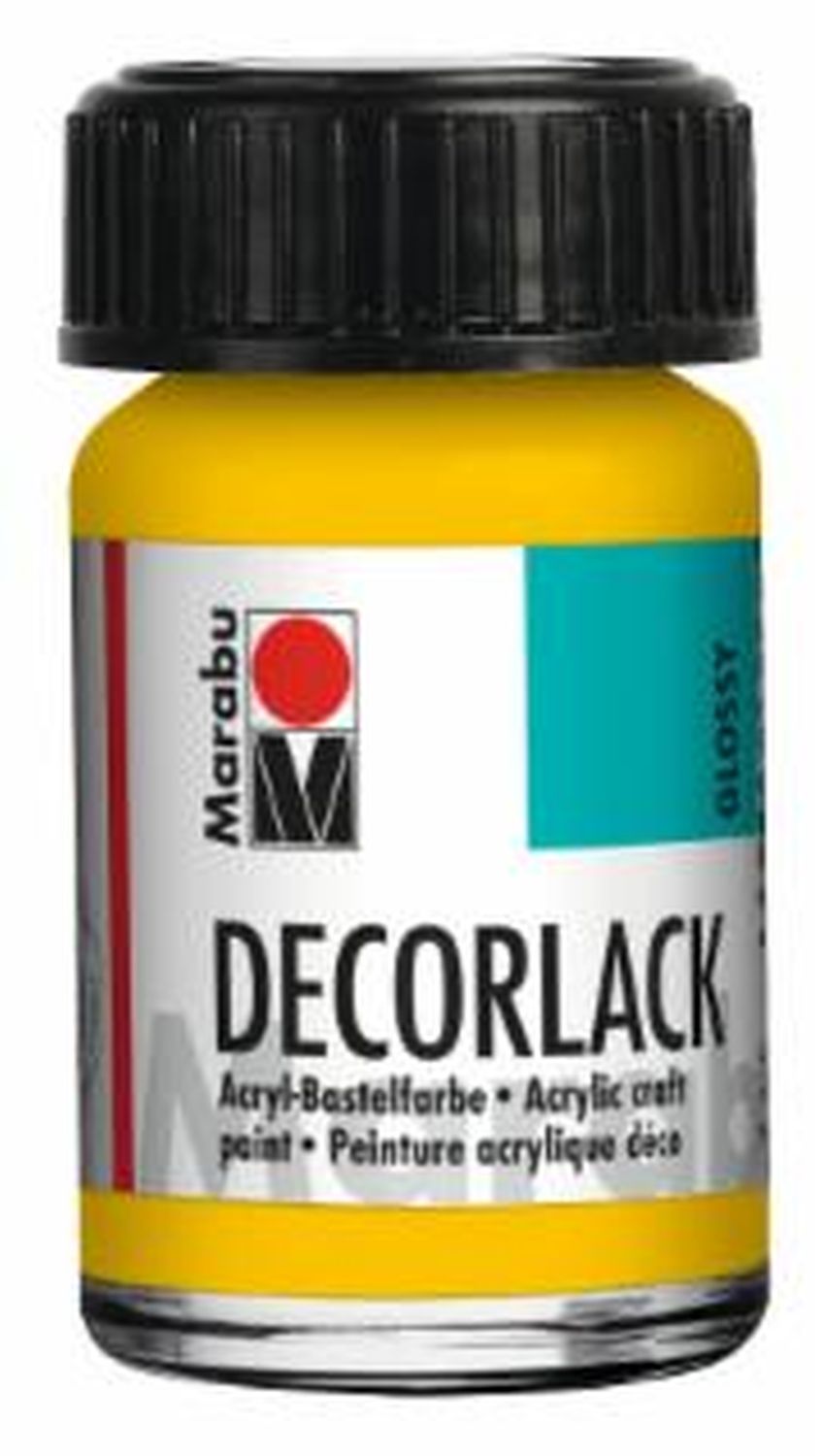 Decorlack Acryl - Mittelgelb 021, 15 ml