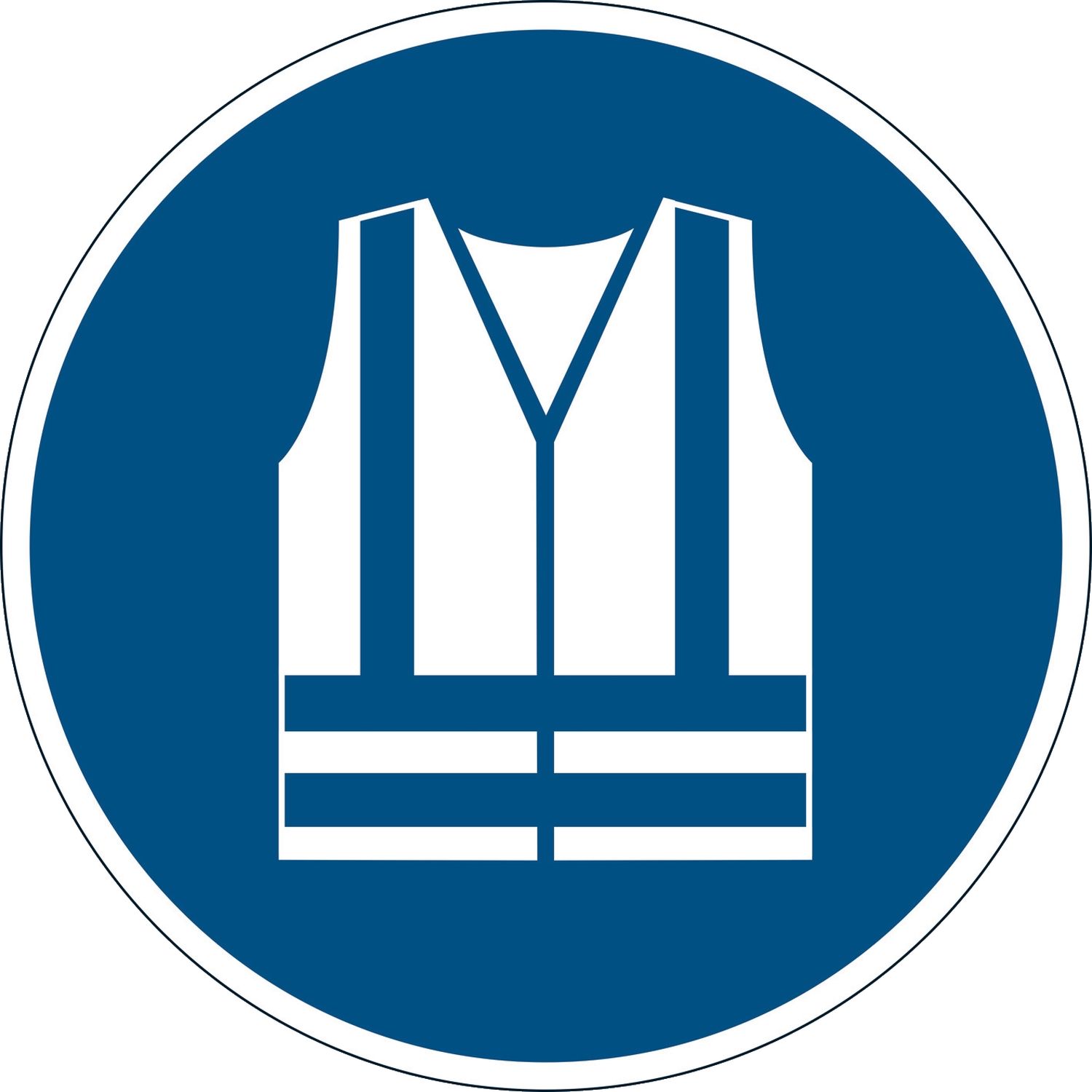 Bodenmarkierungssymbol "Warnweste benutzen" - Ø 430 mm, abriebfest Bodenmarkierungssymbol "Warnweste benutzen" - Ø 430 mm, abriebfest