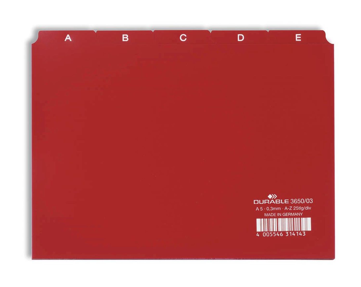 Leitregister A-Z - DIN A5 quer, rot Leitregister A-Z - DIN A5 quer, rot