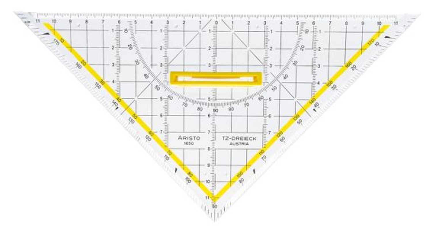 Zeichendreieck TZ-Dreieck®, Plexiglas® mit Griff, 250 mm, glasklar