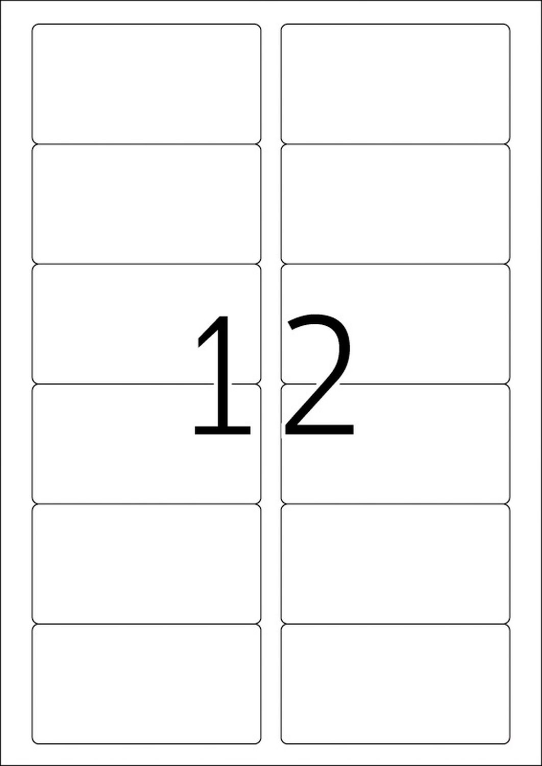 4666 Adressetiketten Premium A4, weiß 88,9x46,6 mm Papier matt 1200 St.