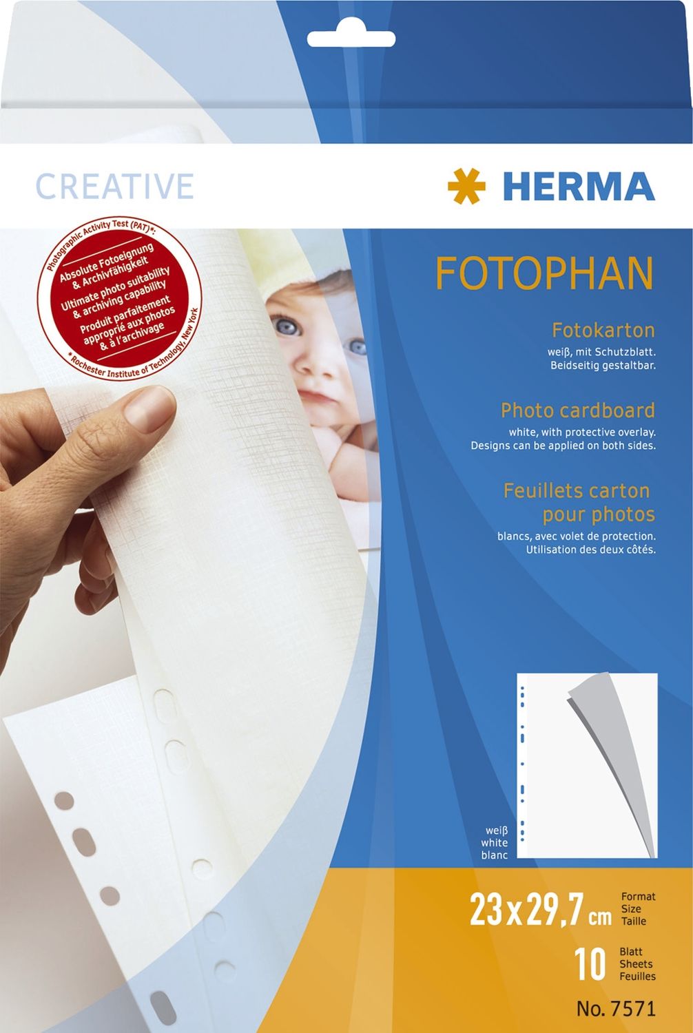 7571 Fotophan - 23 x 29,7 cm, weiß, 10 Blatt 7571 Fotophan - 23 x 29,7 cm, weiß, 10 Blatt