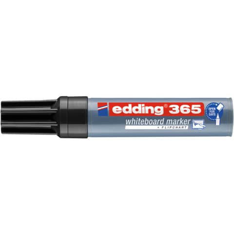 Whiteboardmarker Edding 365 (4-365001), Keilspitze 2-7 mm, schwarz