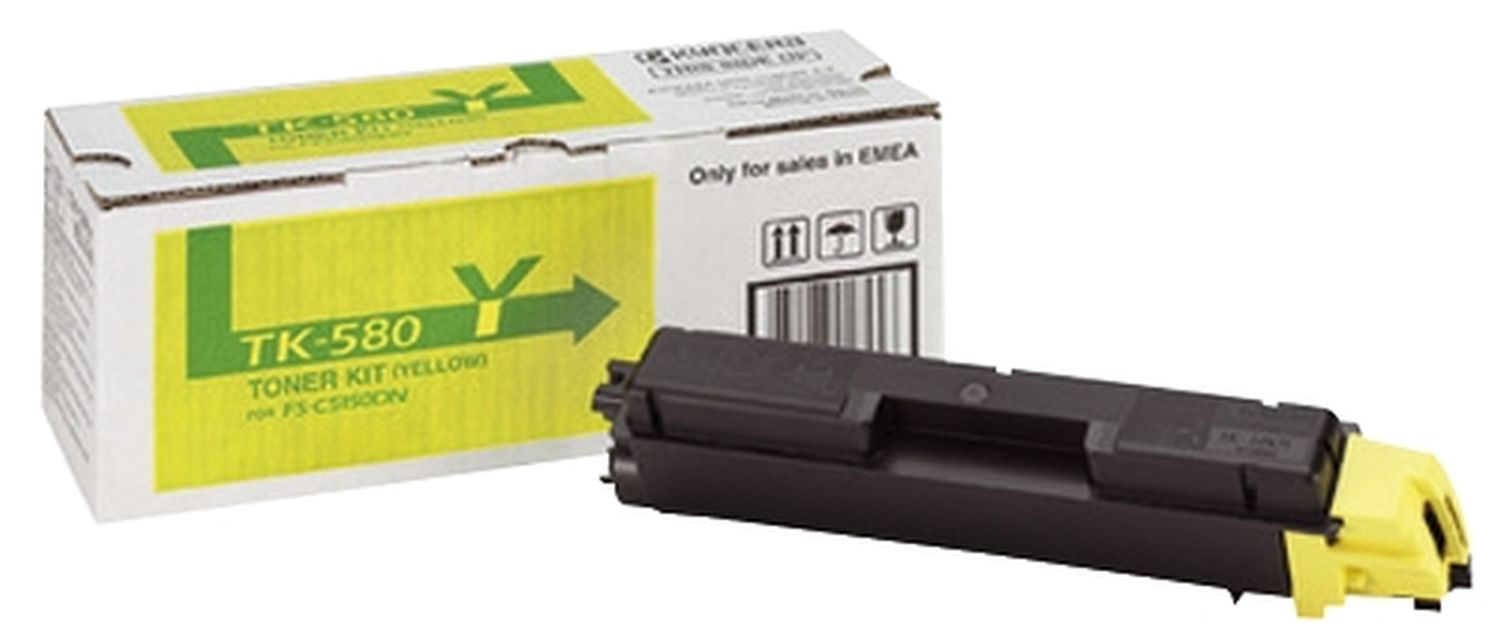 Original Kyocera Toner gelb (02KTANL0,0T2KTANL,1T02KTANL0,2KTANL0,T2KTANL,TK-580Y)