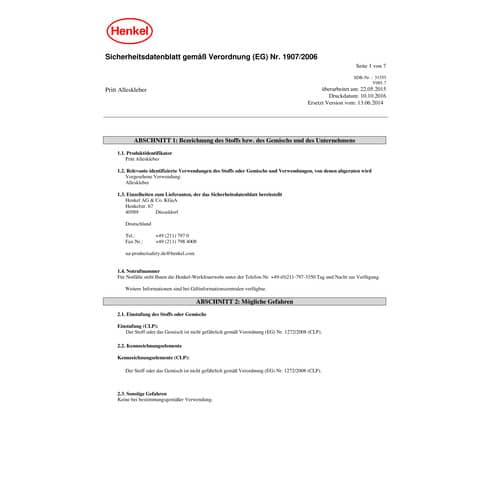 Bastelkleber Pritt Bastelkleber 9H PAKC1, ohne Lösungsmittel, Flasche mit 50 g