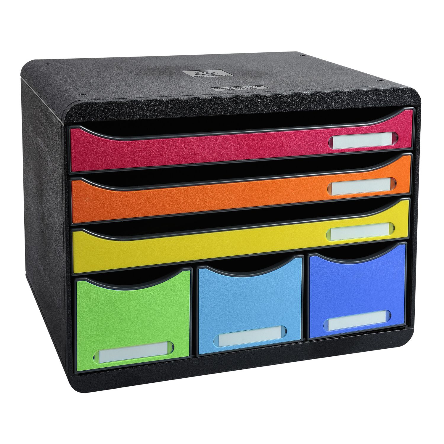 Schubladenbox Store-Box Maxi - A4+, quer, 6 offene Laden, schwarz/harlekin Schubladenbox Store-Box Maxi - A4+, quer, 6 offene Laden, schwarz/harlekin