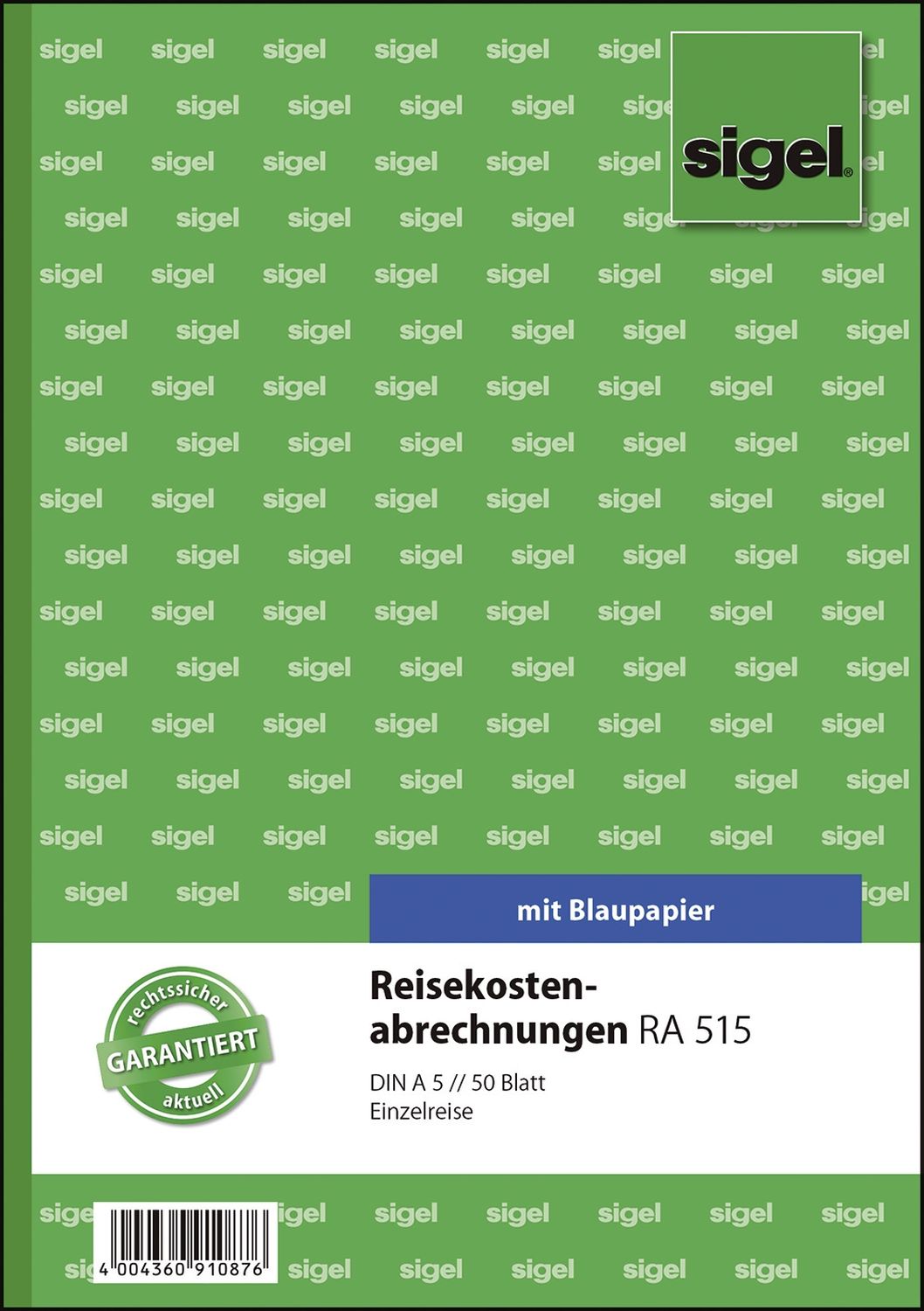 Reisekostenabrechnungen für Einzelreisen - A5, SD, MP,50 Blatt