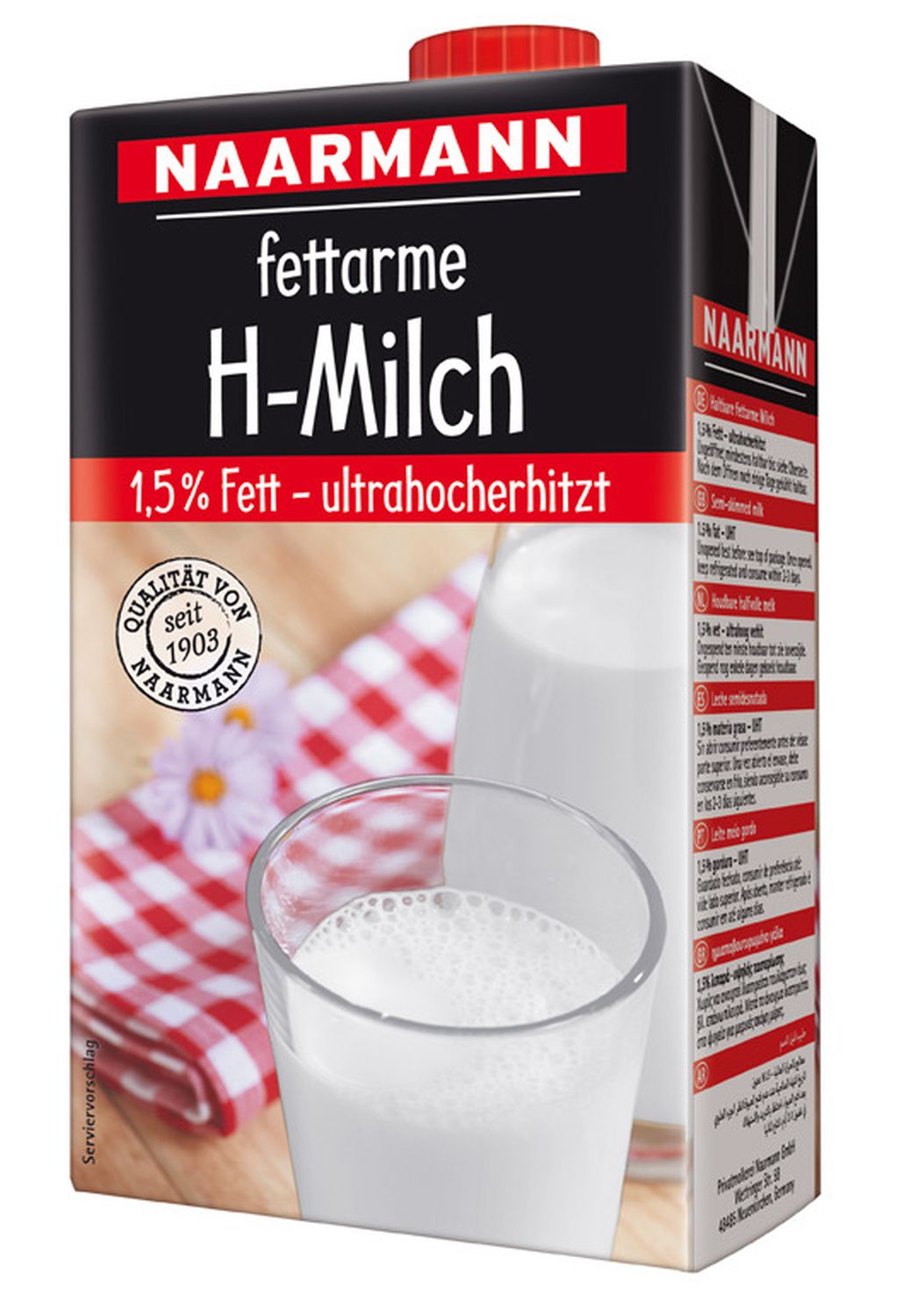 H-Milch - 1,5% Fett, 12x 1 Liter H-Milch - 1,5% Fett, 12x 1 Liter