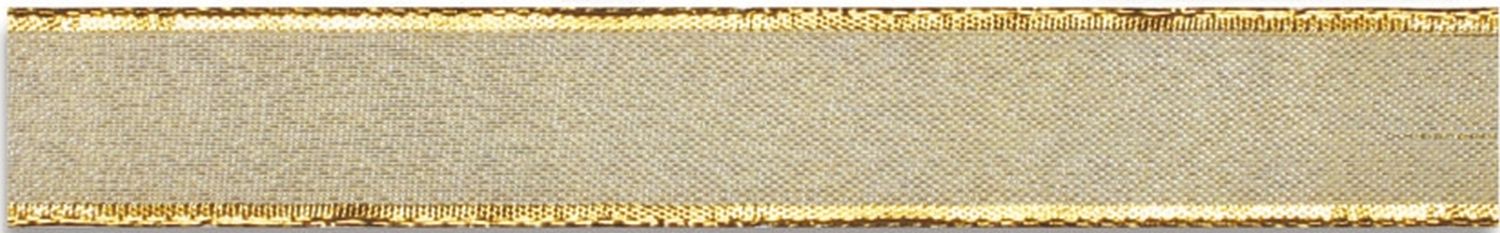 Zierband mit Draht Luxury - 40 mm x 20 m, gold Zierband mit Draht Luxury - 40 mm x 20 m, gold