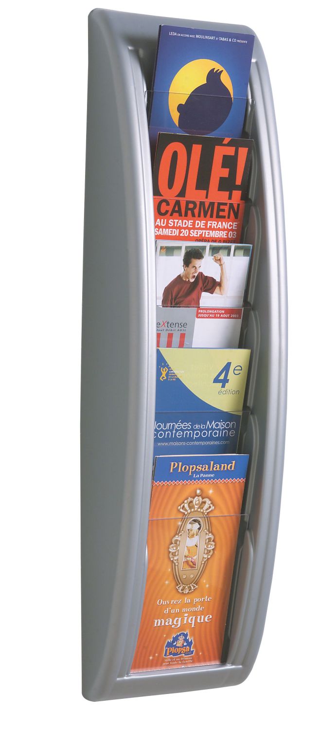 Wand-Prospekthalter Quick Blick - 1/3 A4, alu Wand-Prospekthalter Quick Blick - 1/3 A4, alu