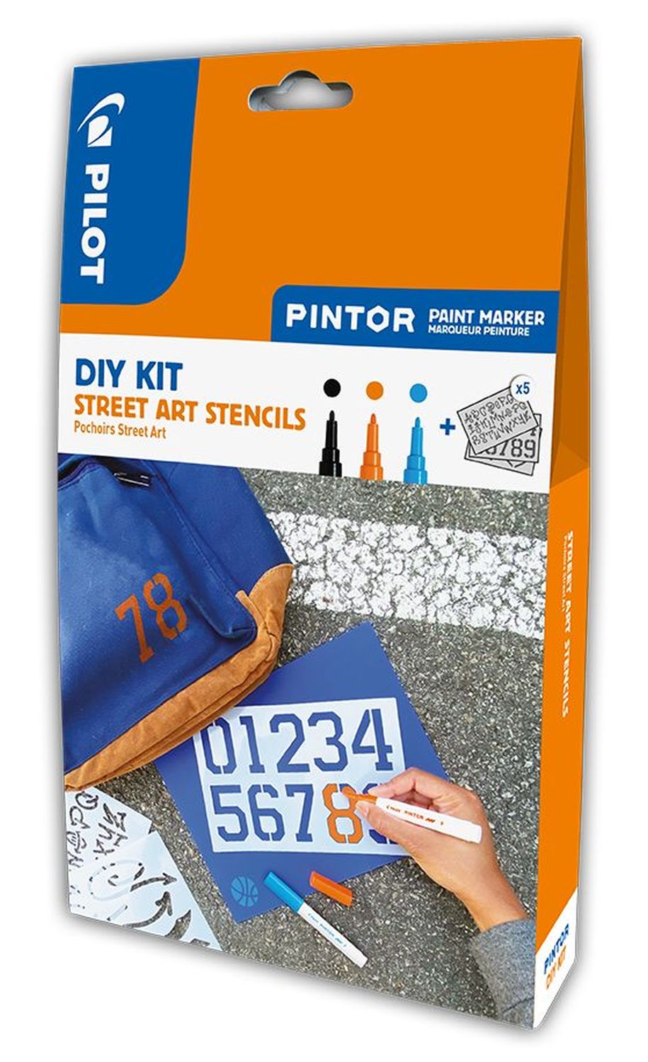 Kreativmarkerset Pintor DIY StreetArt Schablonen - 8-tlg.