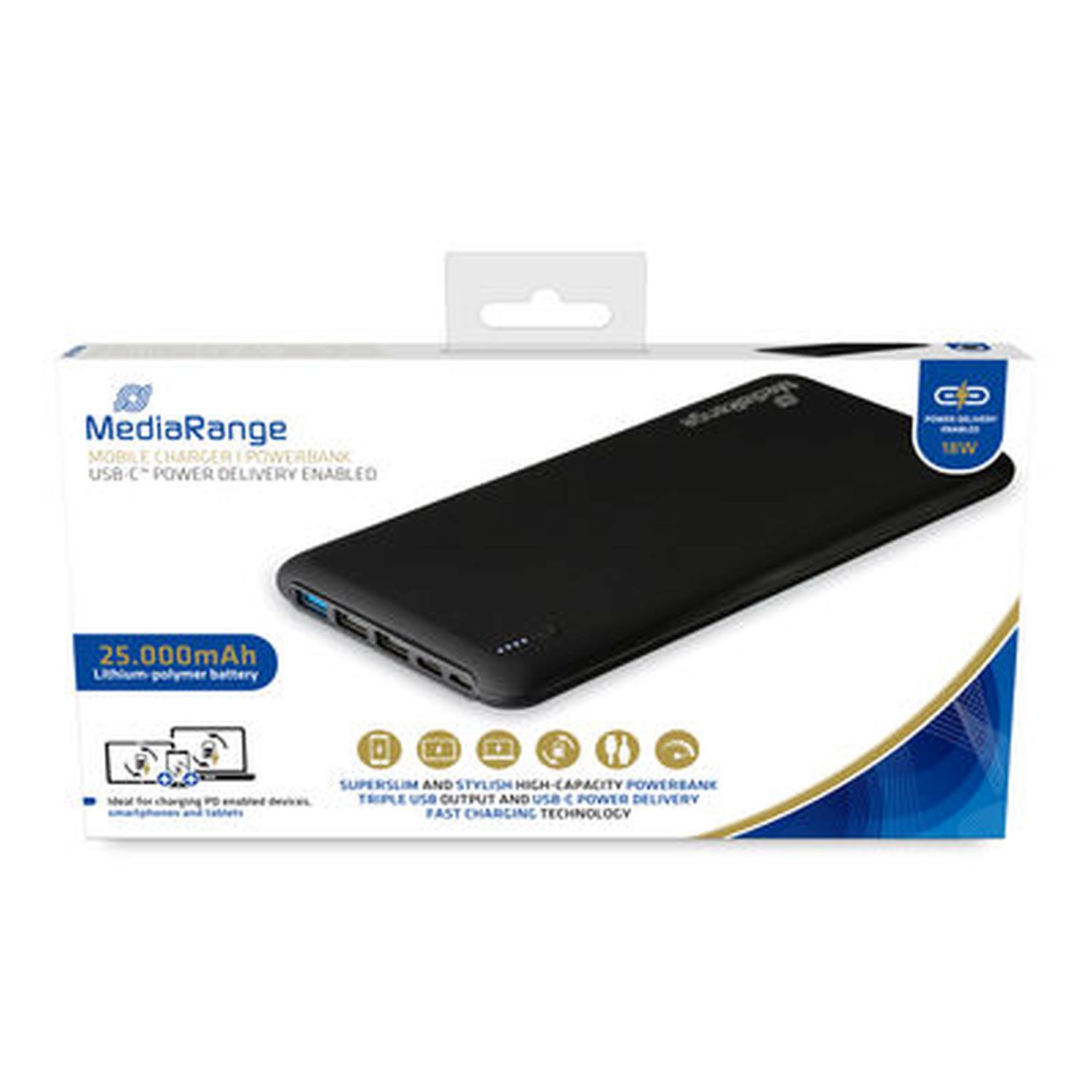 Mobiles Ladegerät | Powerbank 25.000mAh mit USB-C Power Delivery Schnellladetechnologie Mobiles Ladegerät | Powerbank 25.000mAh mit USB-C Power Delivery Schnellladetechnologie