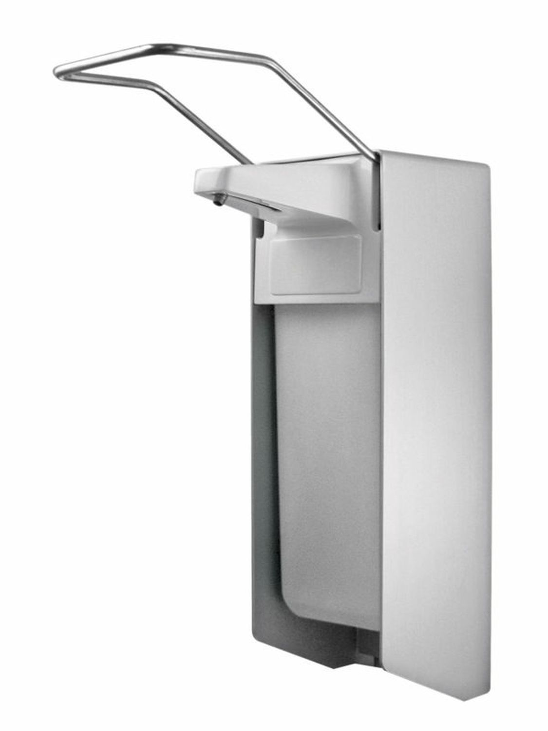 Desinfektionsmittel- & Seifen-Spender mit langem Armhebel - 1.000 ml, grau, Aluminium Desinfektionsmittel- & Seifen-Spender mit langem Armhebel - 1.000 ml, grau, Aluminium