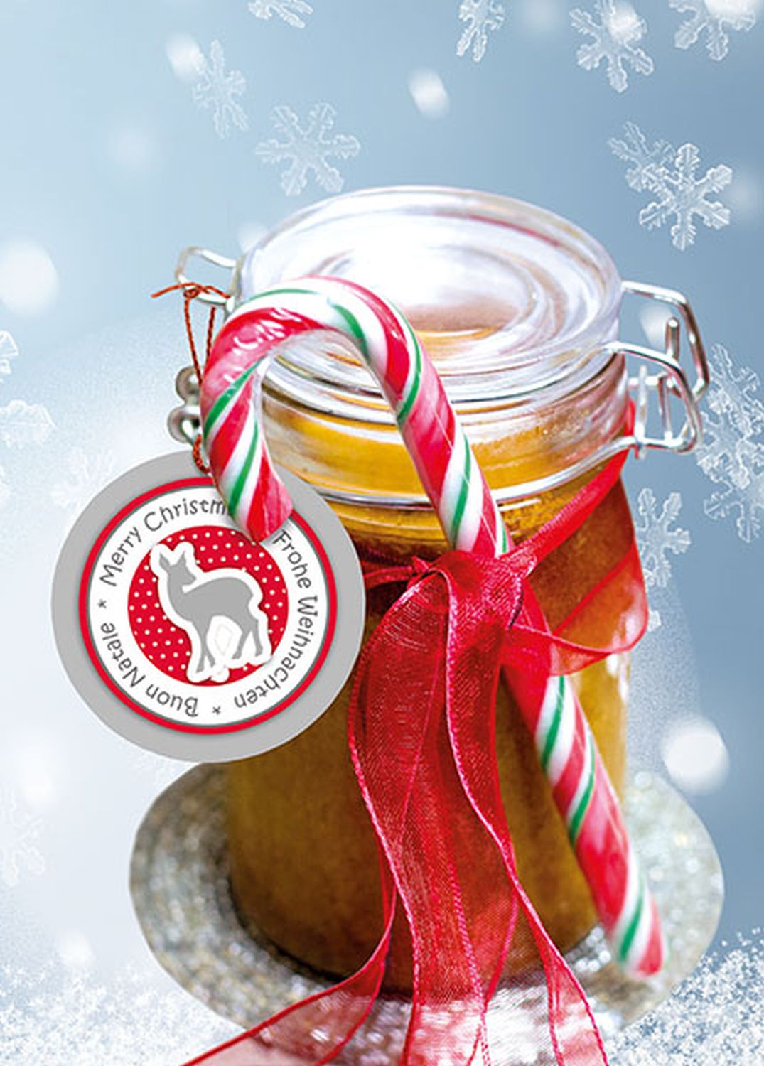 Geschenkanhänger Weihnachten "White Christmas" - 8 x 4 cm, 6 Stück, rot Geschenkanhänger Weihnachten "White Christmas" - 8 x 4 cm, 6 Stück, rot