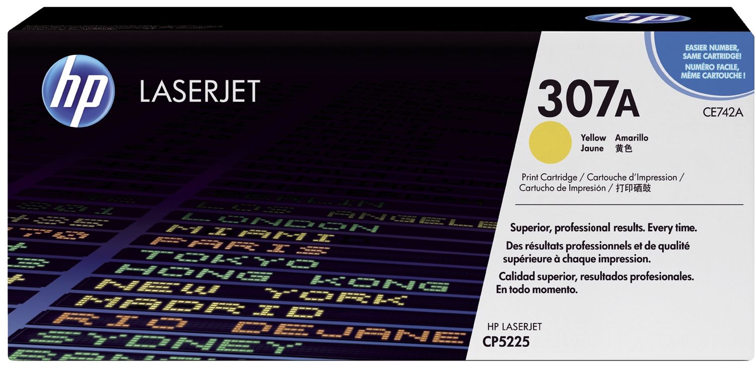 Original HP Tonerkartusche gelb (CE742A,307A,307AY,307AYELLOW,NO307A,NO307AY,NO307AYELLOW)
