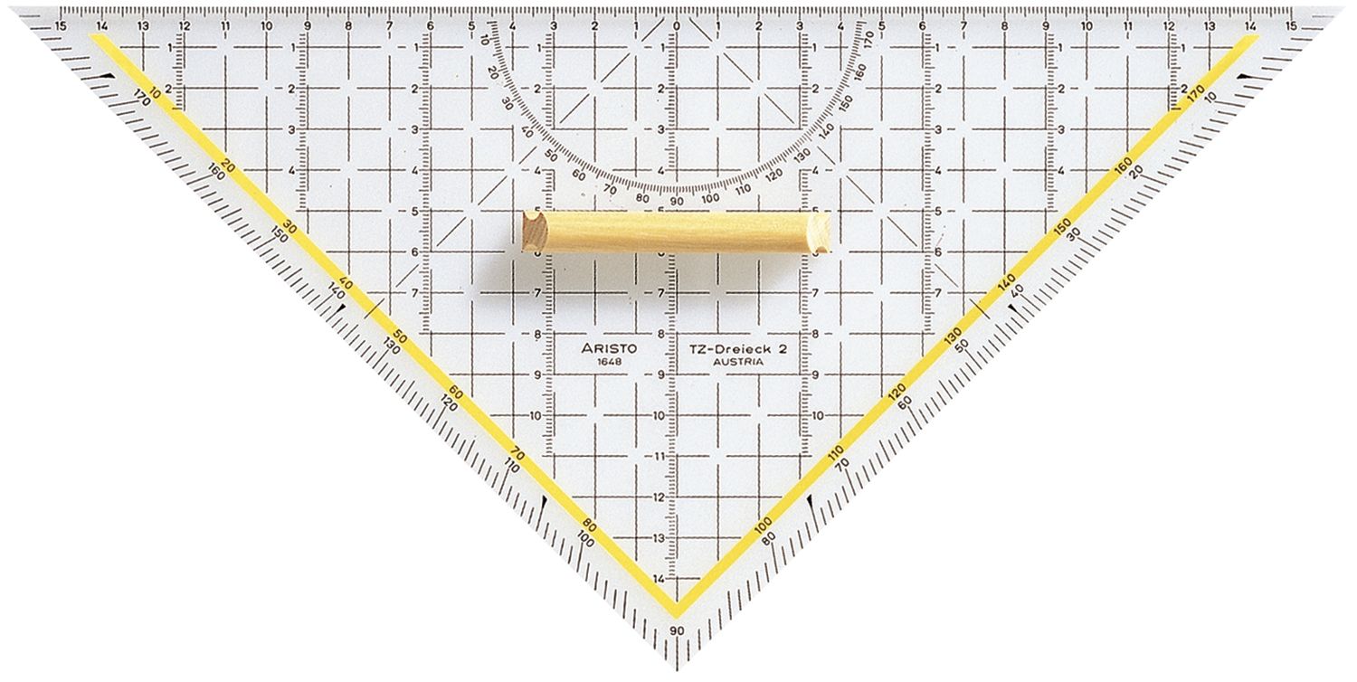 Zeichendreieck TZ-Dreieck®, Plexiglas®, 325 mm, glasklar Zeichendreieck TZ-Dreieck®, Plexiglas®, 325 mm, glasklar