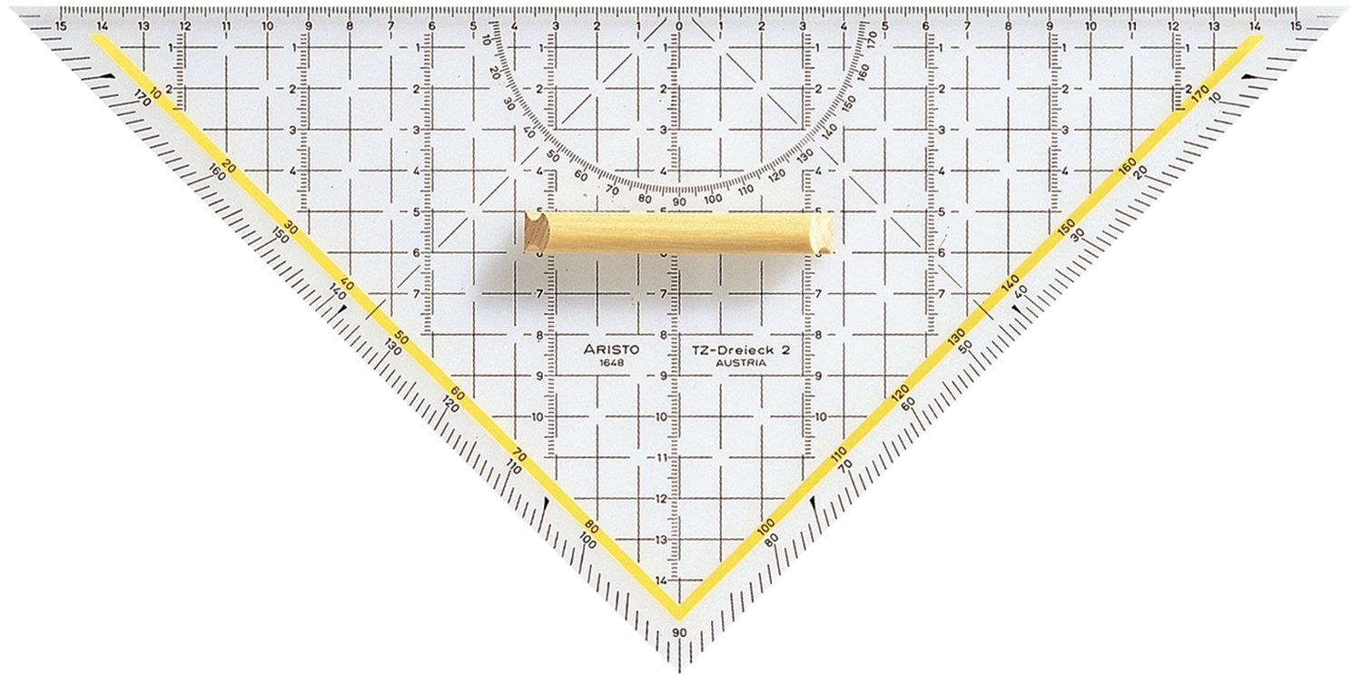 Zeichendreieck TZ-Dreieck®, Plexiglas®, 325 mm, glasklar