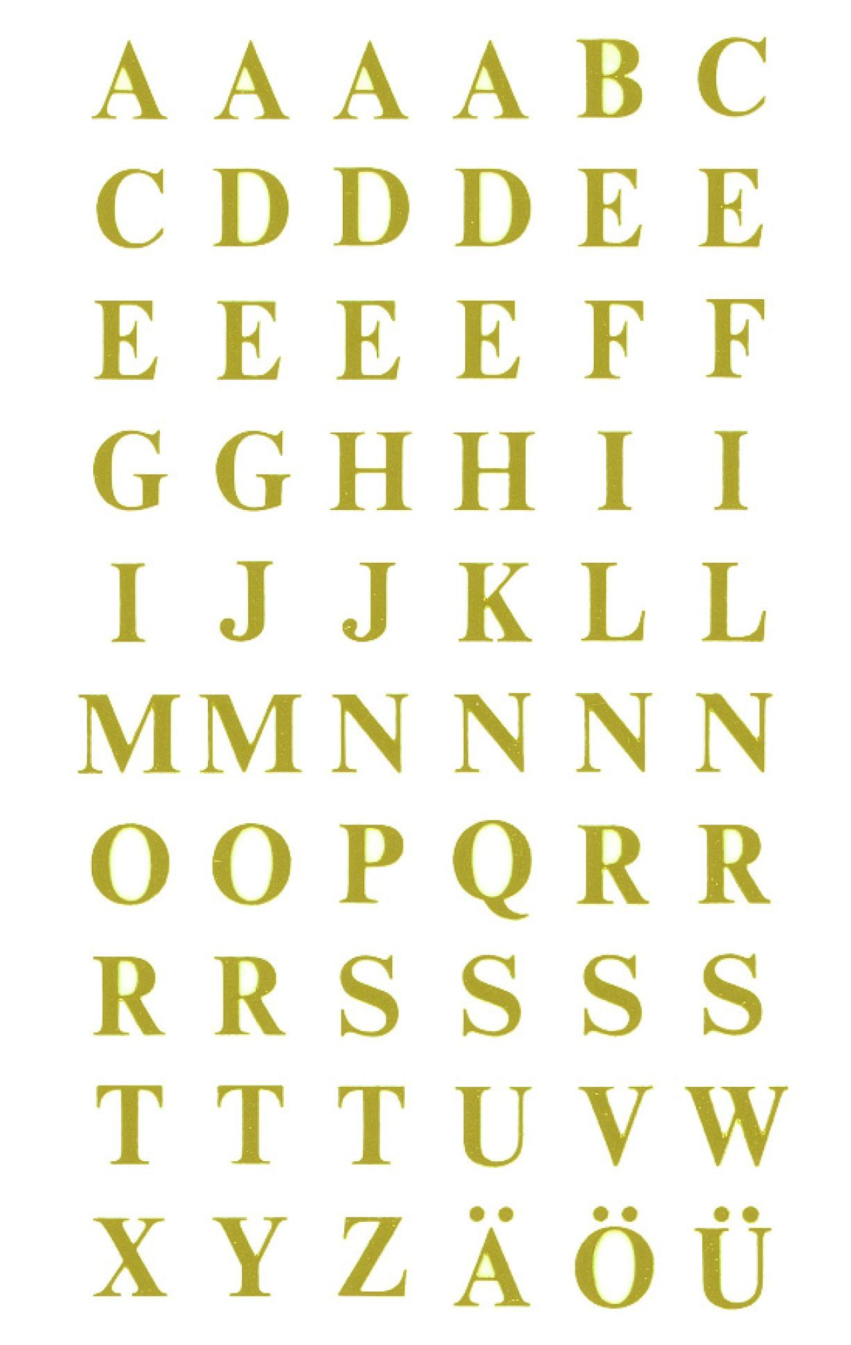 3721 Buchstaben-Etiketten - A-Z, 7,5 mm, gold, selbstklebend, witterungsbeständig, 120 Etiketten 3721 Buchstaben-Etiketten - A-Z, 7,5 mm, gold, selbstklebend, witterungsbeständig, 120 Etiketten