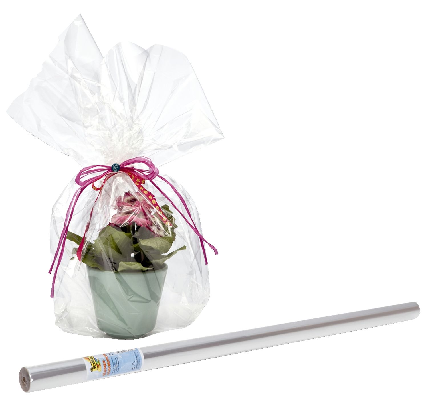 Blumenfolie/Geschenkfolie - 70 cm x 5 m, glasklar Blumenfolie/Geschenkfolie - 70 cm x 5 m, glasklar