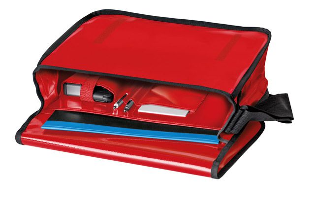 VELOCOLOR® Umhängetasche - 375 x 315 x 110 mm, LKW-Plane, hellrot VELOCOLOR® Umhängetasche - 375 x 315 x 110 mm, LKW-Plane, hellrot