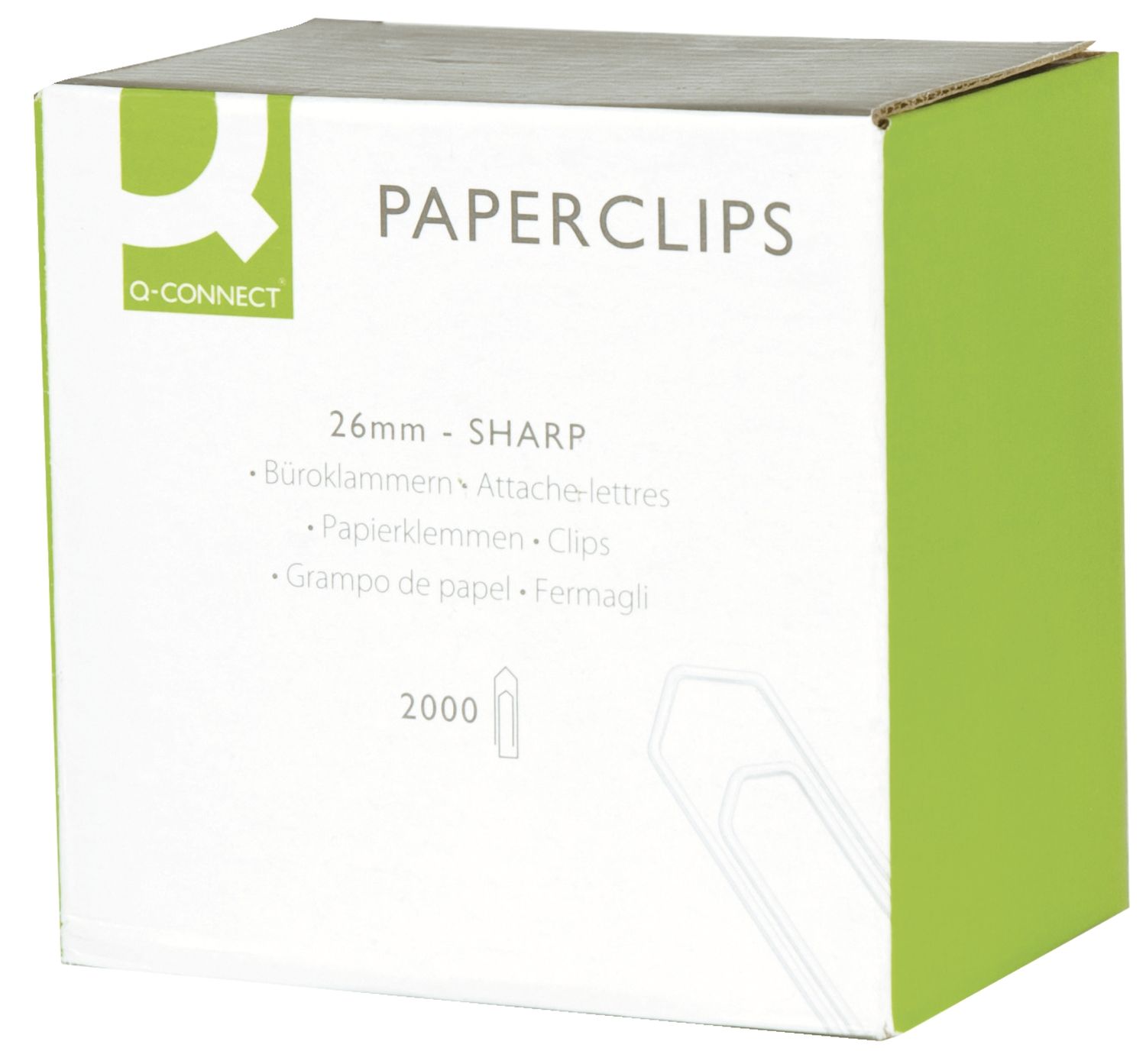 Büroklammern - 26 mm glatt, verzinkt, 1000 Stück Büroklammern - 26 mm glatt, verzinkt, 1000 Stück