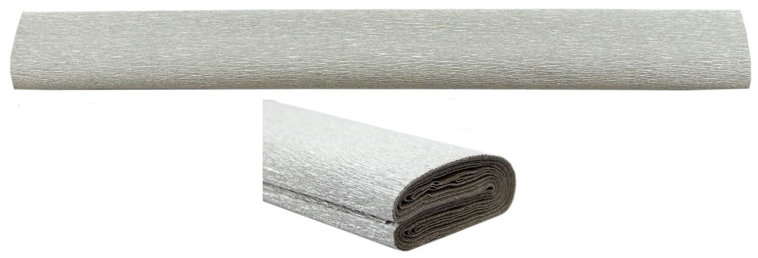 Krepppapier Noblesse - 50 x 250 cm, silber Krepppapier Noblesse - 50 x 250 cm, silber