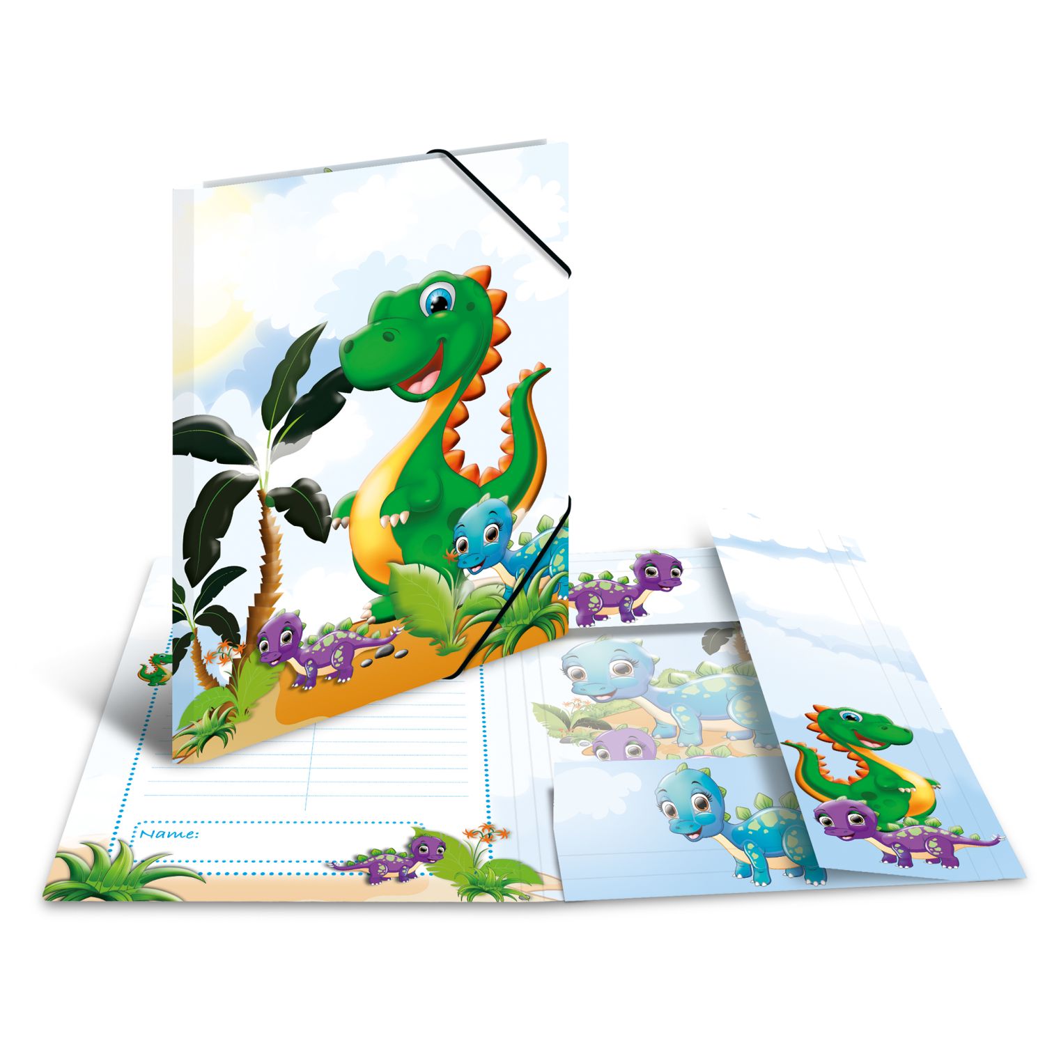 19795 Sammelmappe Dinos - A3, Karton, Gummizug, Register und Namensfeld 19795 Sammelmappe Dinos - A3, Karton, Gummizug, Register und Namensfeld