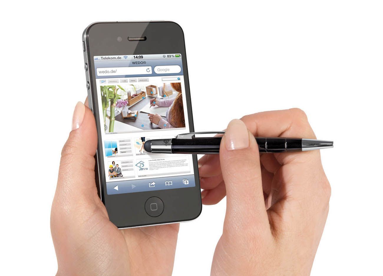 Kugelschreiber Touch Pen Mini schwarz