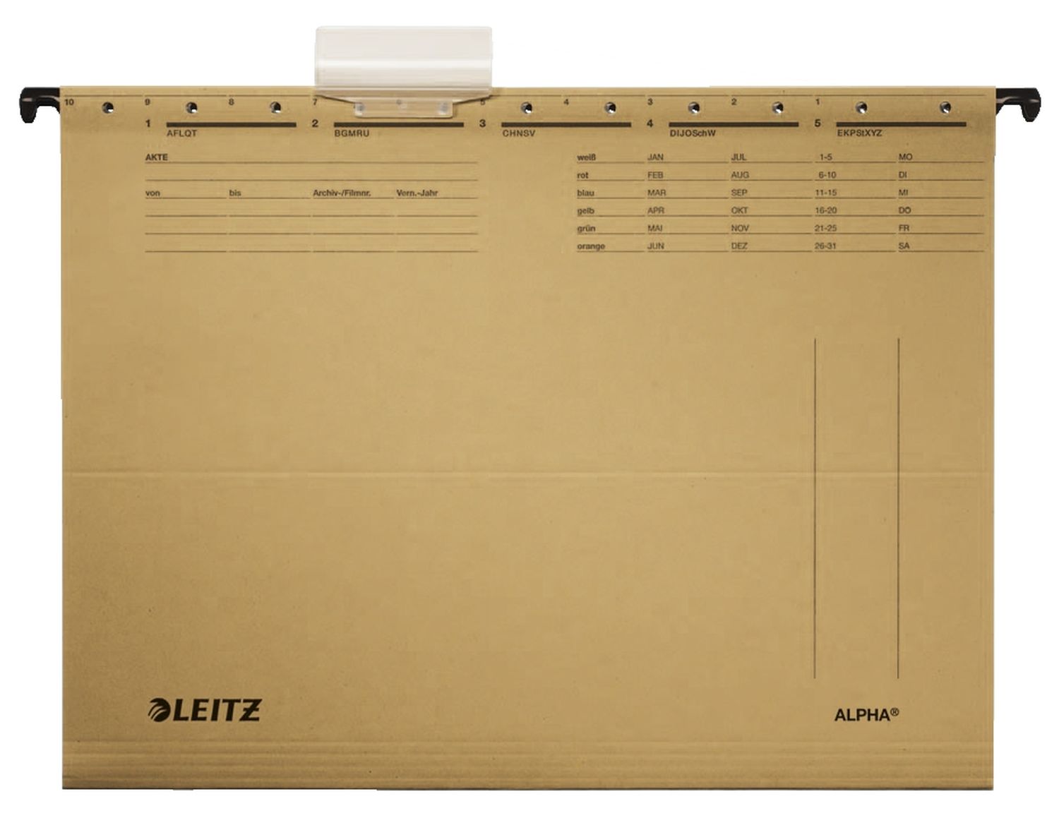 Hängemappe Leitz ALPHA® 1915-00-00, DIN A4, Recyclingkarton 225 g, braun Hängemappe Leitz ALPHA® 1915-00-00, DIN A4, Recyclingkarton 225 g, braun
