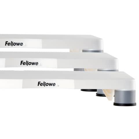 Monitorständer Fellows Standard Smart Suites 91712, für 1 Monitor, 34 x 5-10 x 34 cm, höhenverstellbar, Kunststoff, platingrau