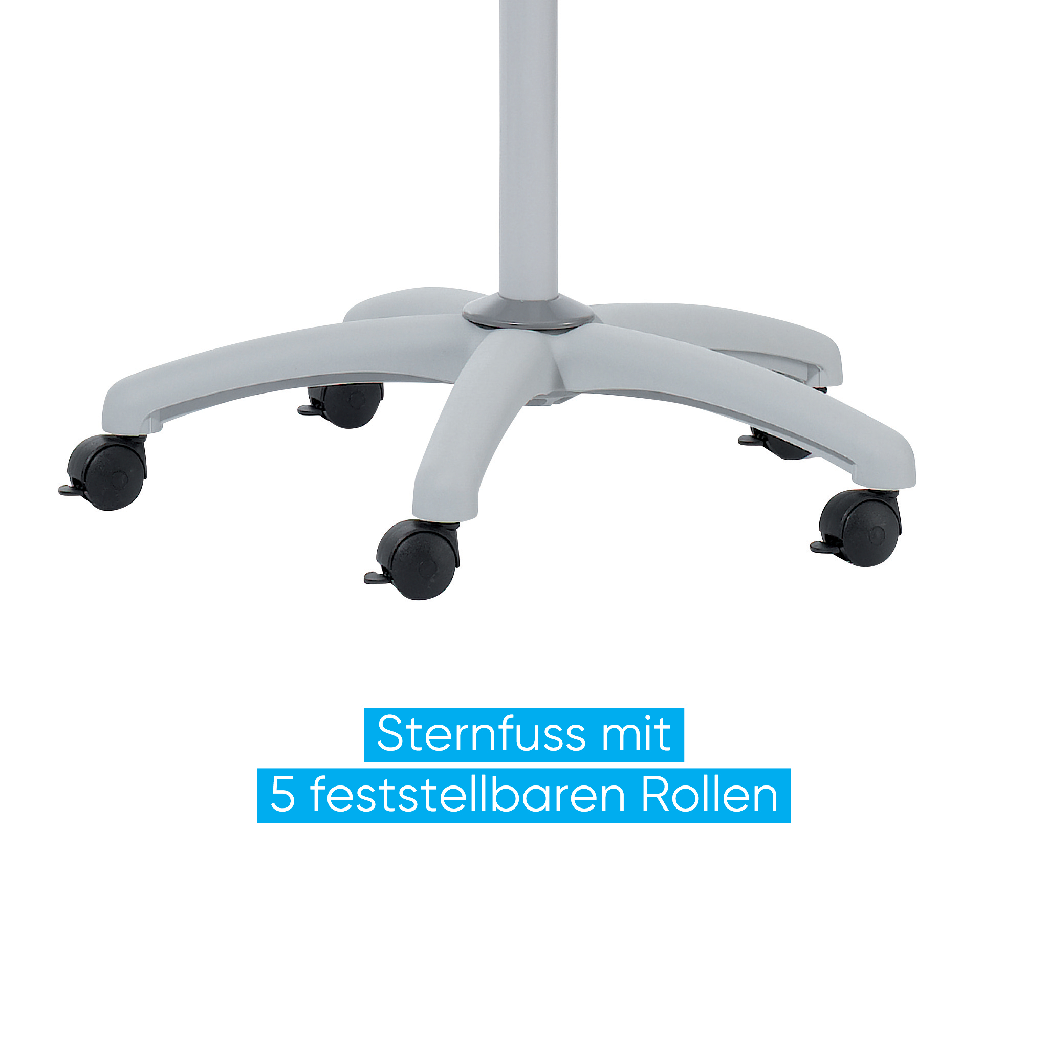 Flipchart Franken X-tra!Line Mobil EL-FC31, Strenfuß mit Rollen, höhenverstellbar, 68 x 105 cm