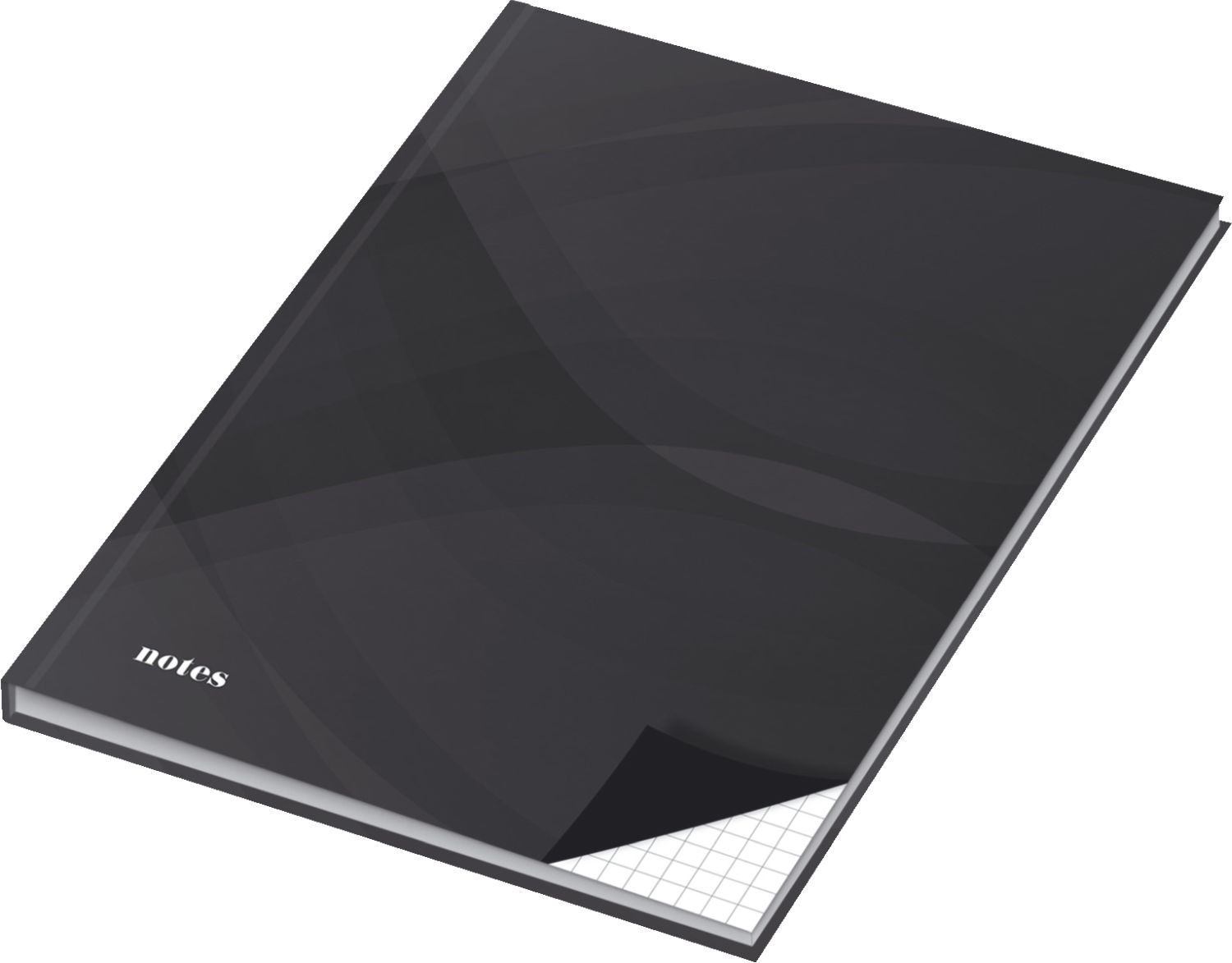 Notizbuch - A4, Hardcover, kariert, 96 Blatt, schwarz Notizbuch - A4, Hardcover, kariert, 96 Blatt, schwarz