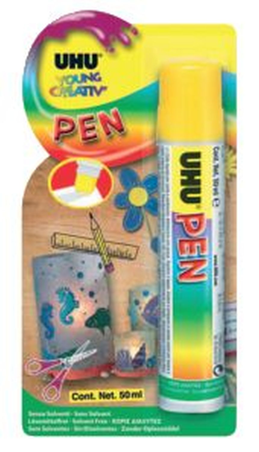 Klebestift YOUNG CREATIV GLUE PEN - 50 ml, ohne Lösungsmittel, transparent Klebestift YOUNG CREATIV GLUE PEN - 50 ml, ohne Lösungsmittel, transparent