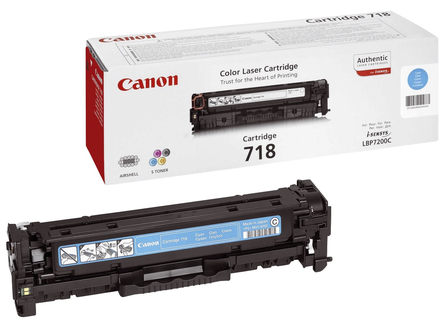 Original Canon Tonerkartusche cyan (2661B002,2661B002AA,718C,CRG718C)