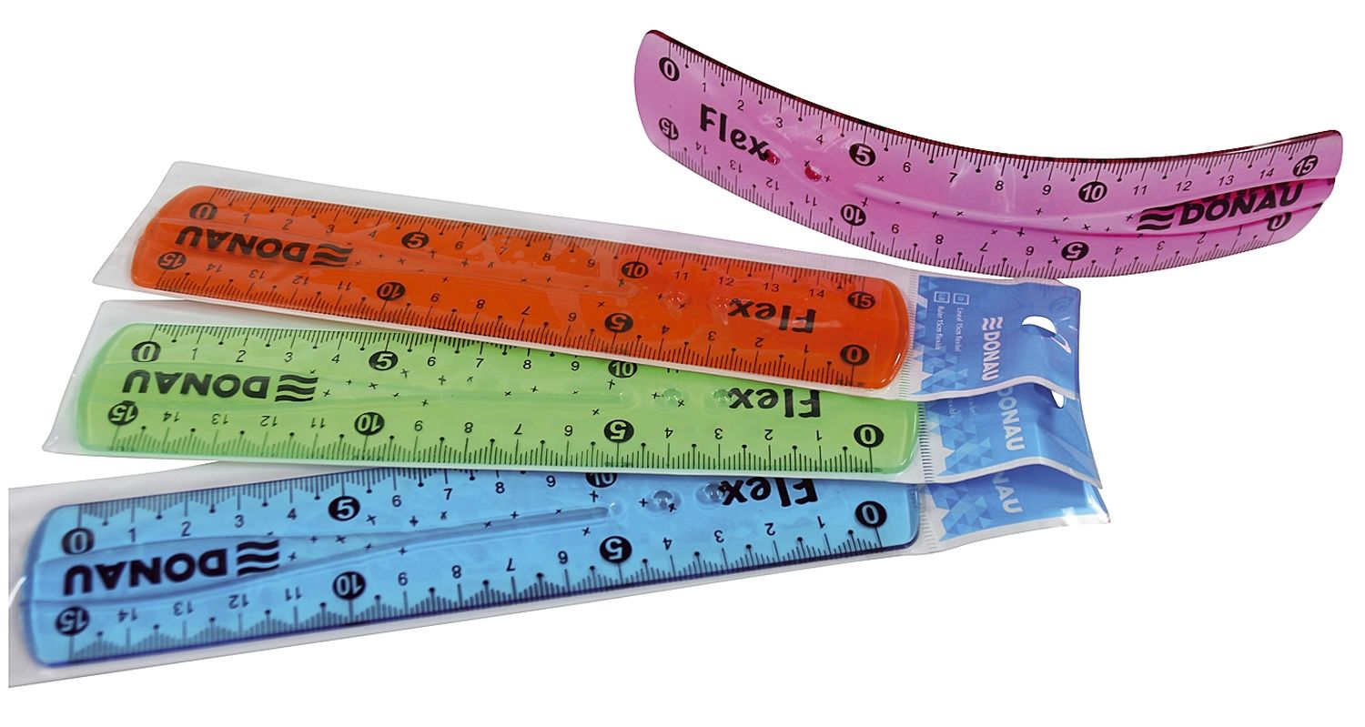 Lineal Flexi - 15 cm, transparent sortiert