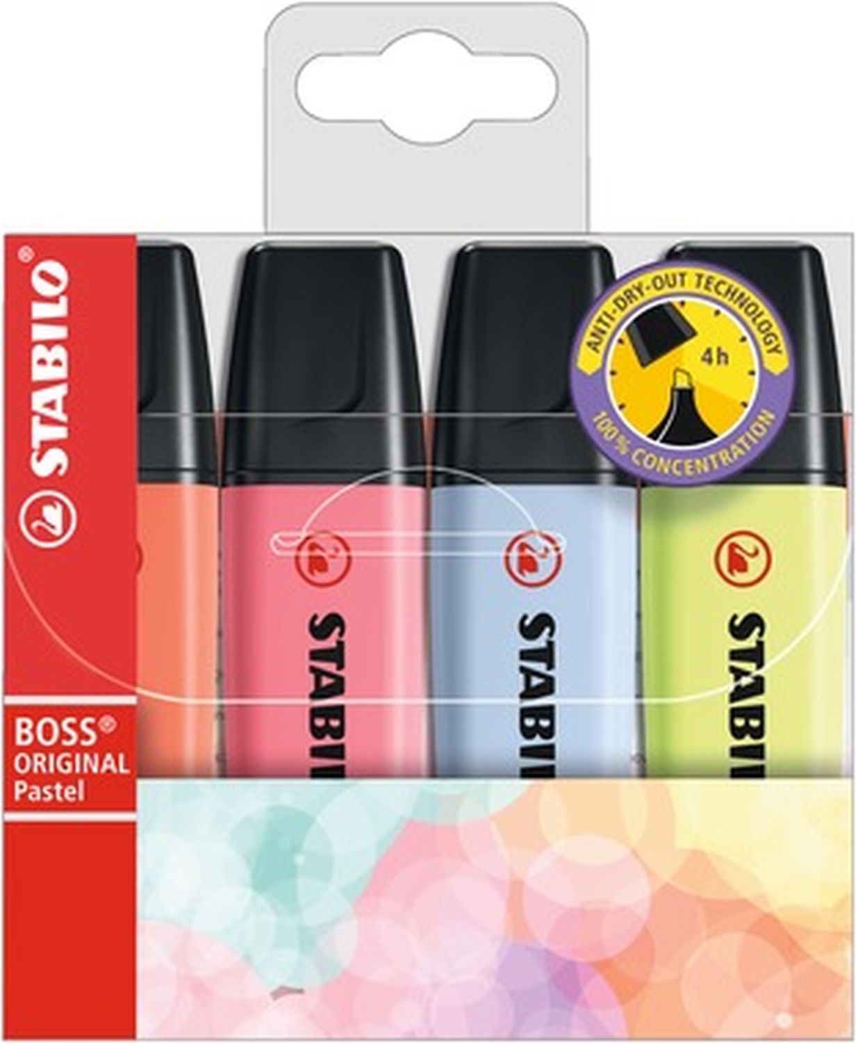 Textmarker - BOSS ORIGINAL Pastel - 4er Pack - Korallrot, Kirschblütenrosa, Wolkenblau, Prise von Limette Textmarker - BOSS ORIGINAL Pastel - 4er Pack - Korallrot, Kirschblütenrosa, Wolkenblau, Prise von Limette