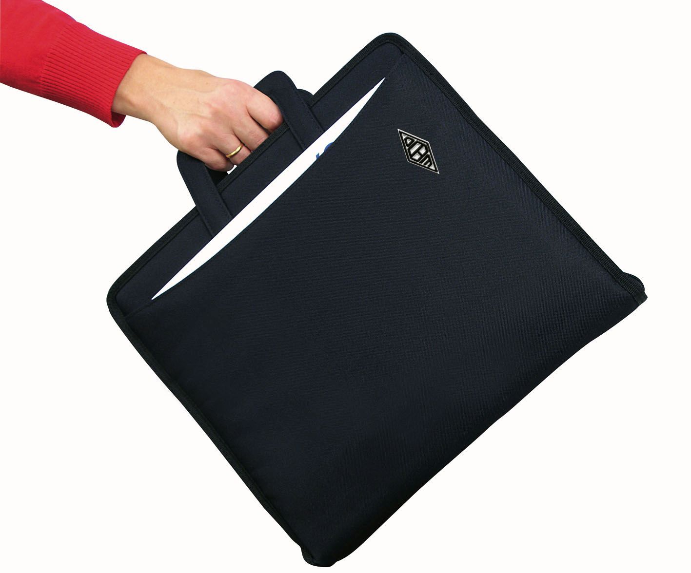 Ordnertasche - A4-Ordner bis 75 mm Rücken, schwarz, Polyester Ordnertasche - A4-Ordner bis 75 mm Rücken, schwarz, Polyester