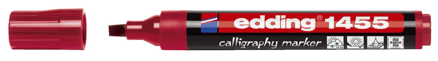 1455 Kalligrafie Stift - Fasermaler, 1-5 mm, karmesin 1455 Kalligrafie Stift - Fasermaler, 1-5 mm, karmesin
