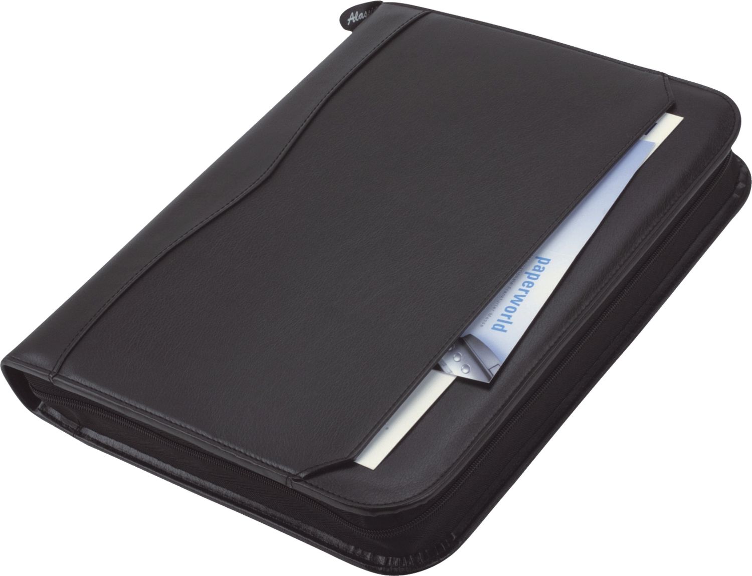 Ringbuchmappe REGGIO - A4, Lederimität, schwarz Ringbuchmappe REGGIO - A4, Lederimität, schwarz