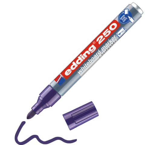 Whiteboardmarker Edding 250 (4-250008), Rundspitze 1,5 - 3 mm, violett