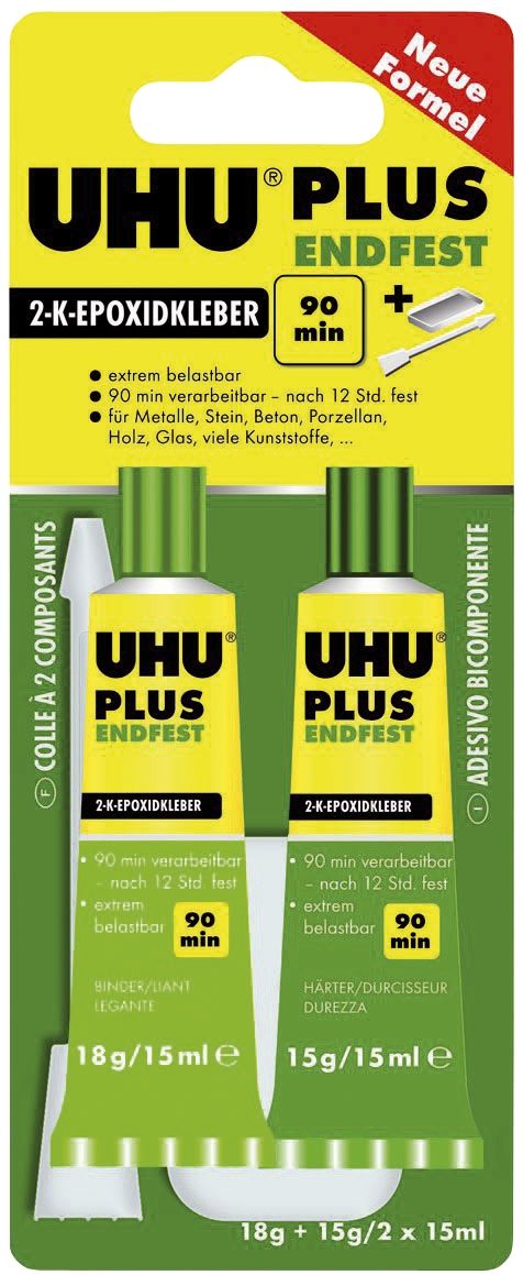 PLUS ENDFEST 300, 2-Komponenten-Epoxidharzkleber, ohne Lösungsmittel, 33 g PLUS ENDFEST 300, 2-Komponenten-Epoxidharzkleber, ohne Lösungsmittel, 33 g