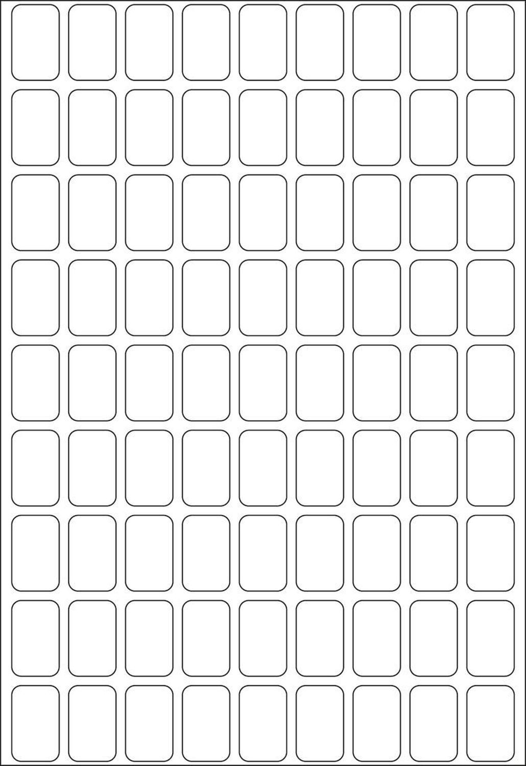 2330 Vielzwecketiketten - weiß, 10x16 mm, matt, 2592 Stück