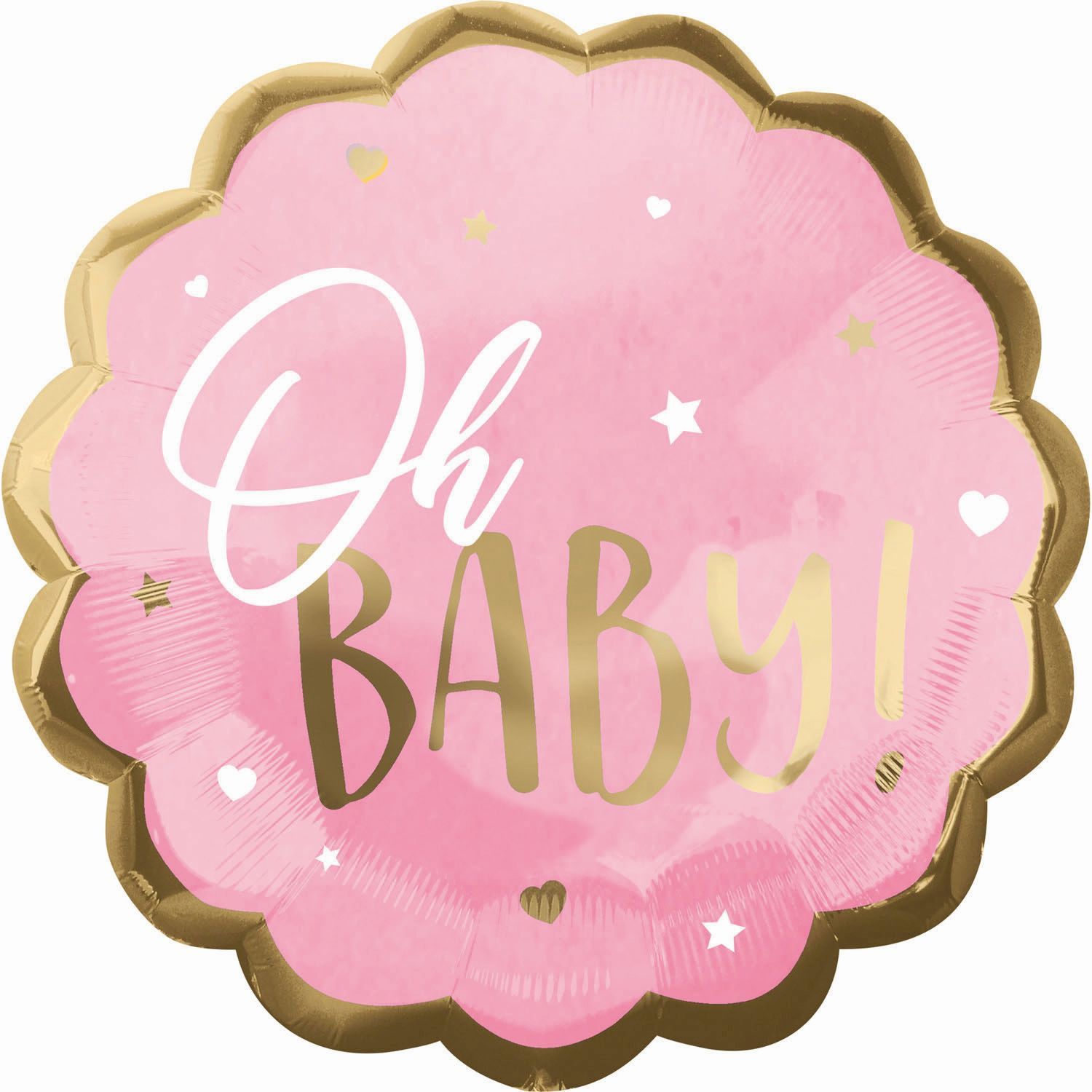 Folienballon Jumbo Baby Girl pink - Ø 55 cm Folienballon Jumbo Baby Girl pink - Ø 55 cm